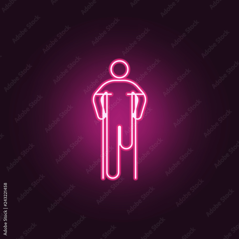 Poster broken leg icon. element of medicine physiotherapy of legs icon for mobile concept and web apps. thi