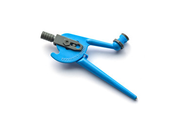 Blue plastic drawing compass