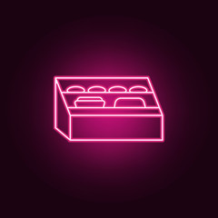 counter with baked outline icon. Elements of Mall Shopping center in neon style icons. Simple icon for websites, web design, mobile app, info graphics