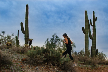 Woman Hiking In Scottsdale Arizona