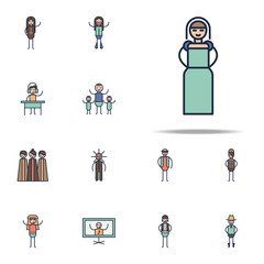 medieval musician icon. Linear musical genres icons universal set for web and mobile