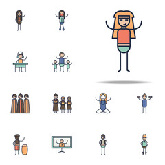 glam rock musician icon. Linear musical genres icons universal set for web and mobile