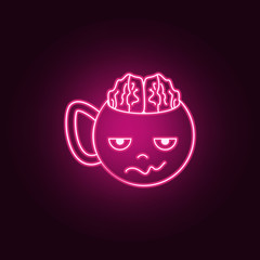 Halloween cup icon. Elements of Halloween in neon style icons. Simple icon for websites, web design, mobile app, info graphics