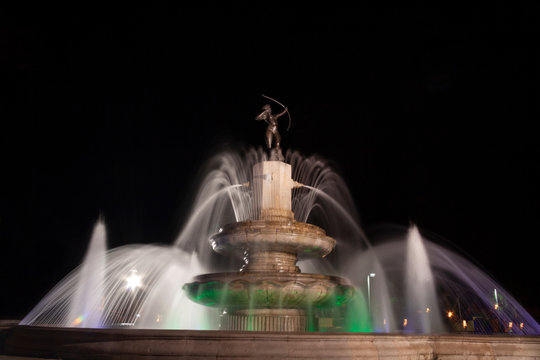 The Huntress Diana Fountain in La Choca Park Villahermosa Tabasco Mexico.