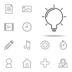 bulb icon. web, minimalistic icons universal set for web and mobile