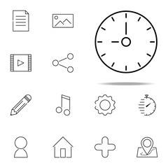 clock icon. web, minimalistic icons universal set for web and mobile