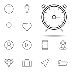 alarm clock icon. web, minimalistic icons universal set for web and mobile