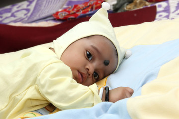 small cute boy baby closeup 