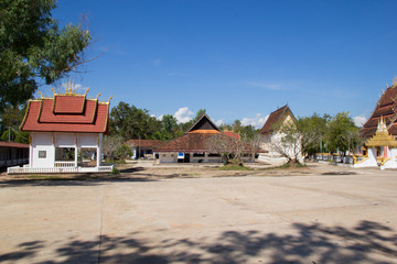 Wat Pra Bat Temple, it is in middle of Laos