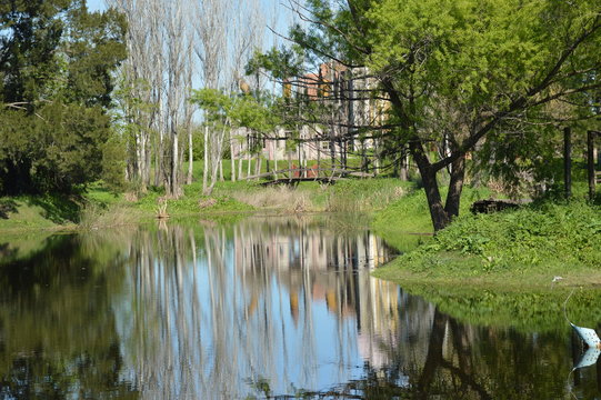 Reflejo en el lago de Campanopolis
