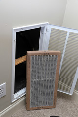 Removing Dirty Air filter for home air conditioner