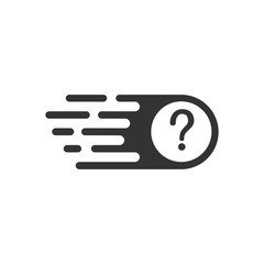 Ask, send a question. Vector icon isolated on white background.