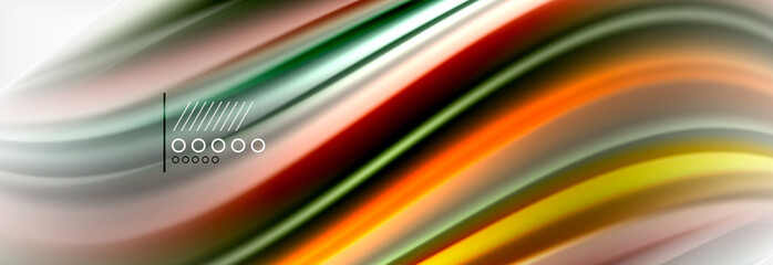 Smooth liquid blur wave background, color flow concept, illustration