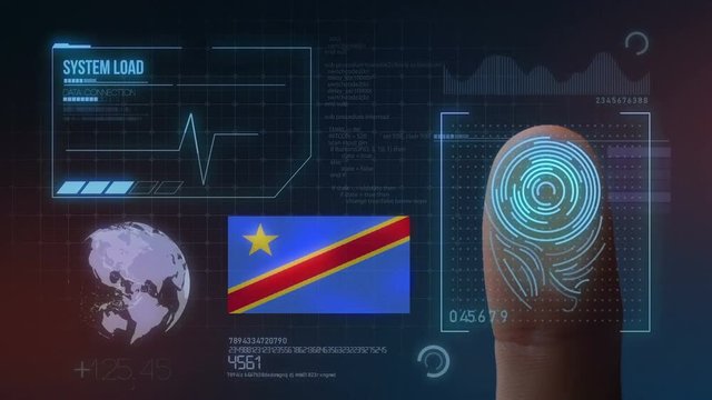 Finger Print Biometric Scanning Identification System. Democratic Republic of the Congo Nationality