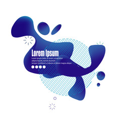 abstract gradient element with fluid geometric shape vector