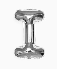 Capital letter I silver balloon