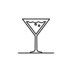 cocktail, drink, martini glass icon. Element of kitchen utensils icon for mobile concept and web apps. Detailed cocktail, drink, martini glass icon can be used for web and mobile