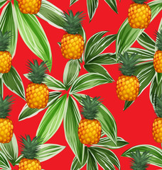 Pineapples seamless patter10