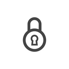 Padlock icon graphic design template vector