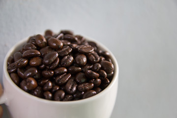 Coffee Beans roasted in Cup