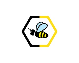 honey Bee Logo Template vector icon illustration