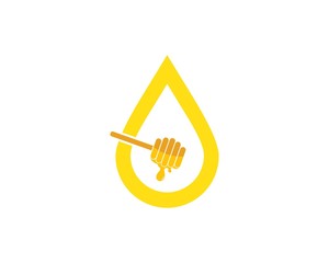 honey Bee Logo Template vector icon illustration