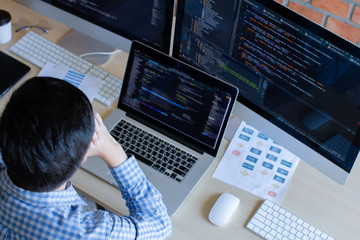 developer programming and coding technology. Website design Safety of the social world Cyberspace...