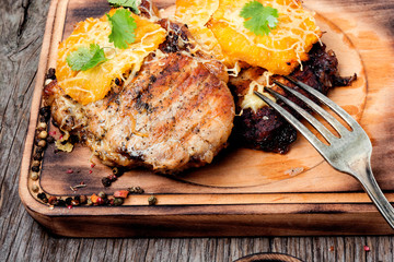 Juicy grilled fillet steak
