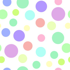 Seamless pattern with color circles