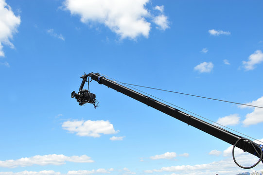 Jimmy jib broadcasting camera shooting