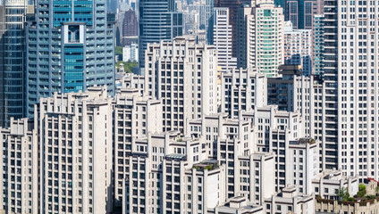 aerial view of modern residential architecture