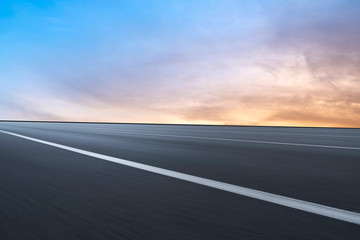 Fototapeta premium Air highway asphalt road and beautiful sky scenery