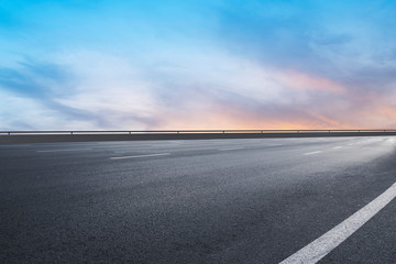 Air highway asphalt road and beautiful sky scenery