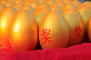 rows of golden eggs