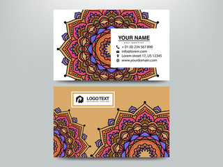 Business Cards. Vintage decorative elements. Ornamental floral business cards, oriental pattern, vector illustration. Islam, Arabic, Indian, turkish, pakistan, chinese, ottoman motifs.