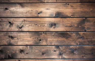 Dark brown textured wood plank background for design, decor and skins