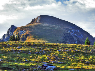 Alpine peak Selun in the Churfirsten mountain range - Canton of St. Gallen, Switzerland