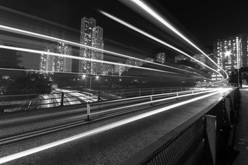Fototapeta na wymiar Night traffic in urban city