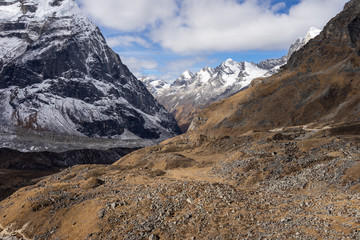 Himalayas mountain view from Khare village in Mera region, Nepal