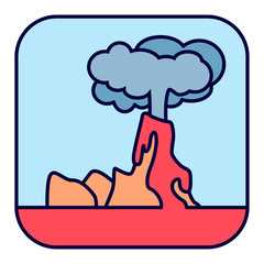 Natural cataclysm. Eruption.