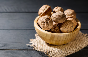 Organic healthy food and clean eating such a walnuts