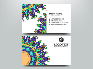 Fototapeta premium Business Cards. Vintage decorative elements. Ornamental floral business cards, oriental pattern, vector illustration. Islam, Arabic, Indian, turkish, pakistan, chinese, ottoman motifs.
