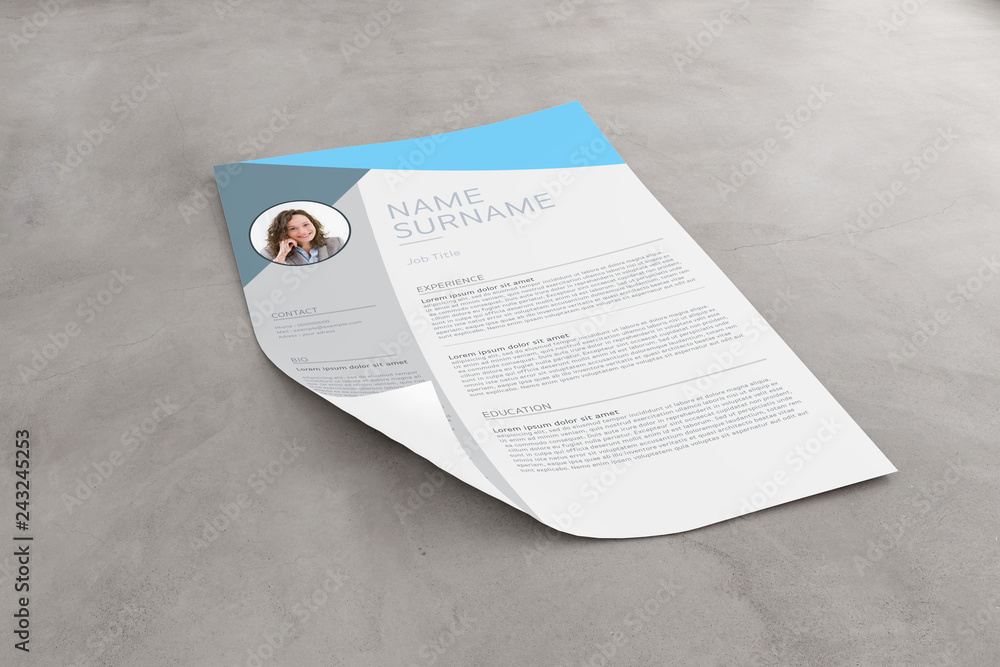 Poster mock up of a sheet of paper isolated on a background with shadow - 3d rendering