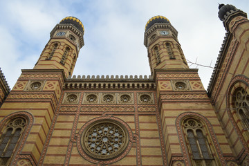 Exterior of Great (Central) Synagogue in Budapest on December 31, 2017.