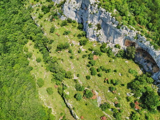 Karst formation in Slovenia