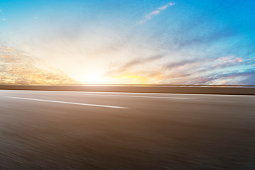 Fototapeta na wymiar Air highway asphalt road and beautiful sky scenery