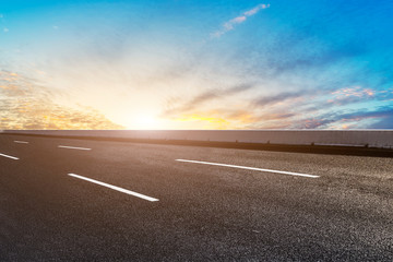 Fototapeta premium Air highway asphalt road and beautiful sky scenery