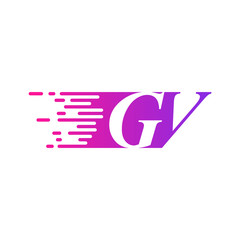 initial letter logo moves fast