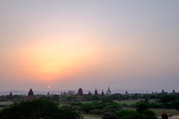 Sunset temples of Bagan, Myanmar