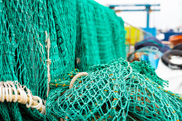 Sieci Rybackie- rybołówstwo - Piękny port rybacki - obrazy, fototapety, plakaty